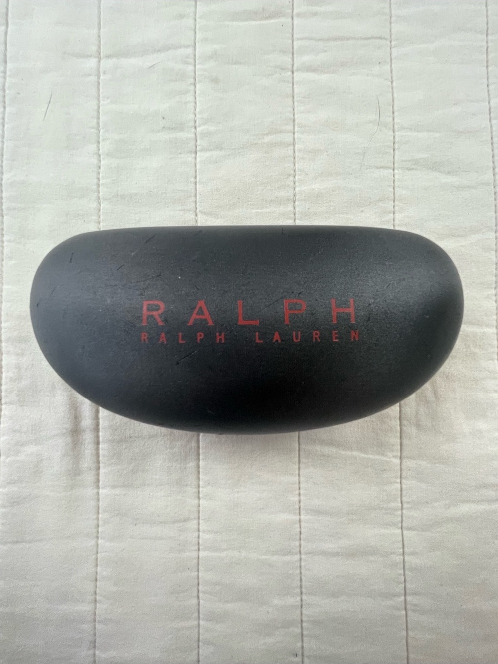 Ralph Lauren Black Sunglasses Case with Red Logo